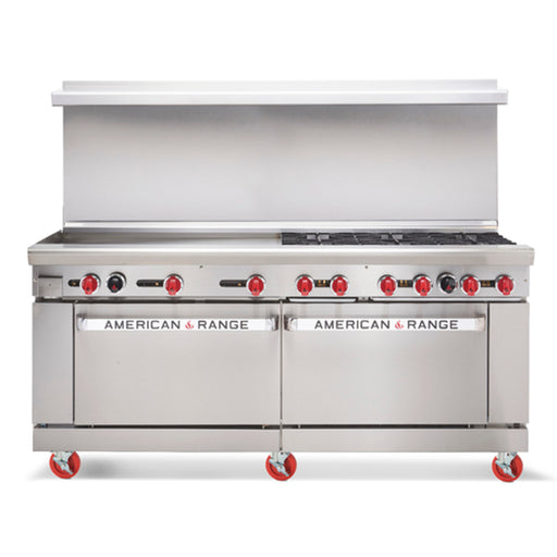 American Range AR-48G-4B-NN 72" W 4 Burners Natural Gas Restaurant Range - 262,000 BTU - Top Restaurant Supplies - Natural Gas Range - American Range