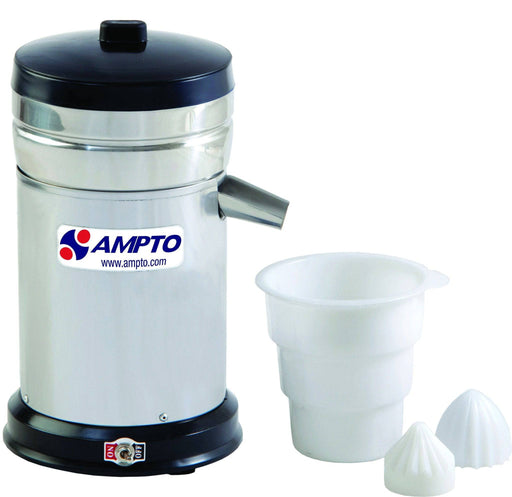Ampto ES4EA Heavy Duty Electric Citrus Juicer, Stainless Steel, 50 Liters Per Hour - Top Restaurant Supplies