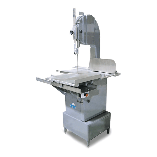 Ampto B-34AT 98" Floor Model Meat Band Saw, 2 HP, All Stainless Steel - Top Restaurant Supplies