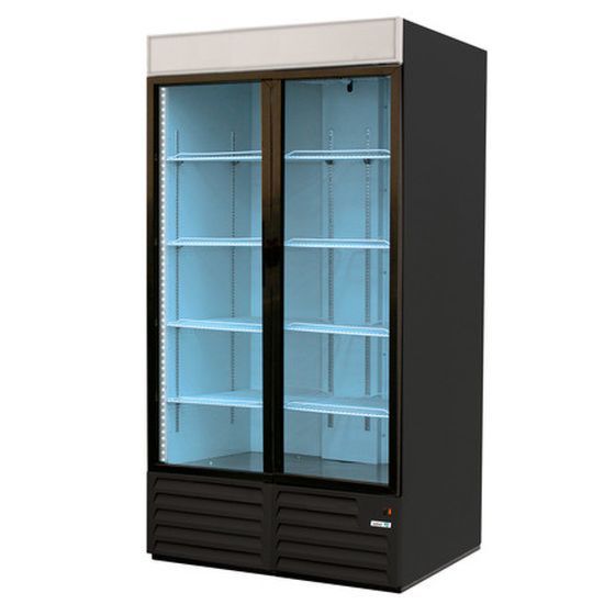 Asber ARMD-49 A 54" Double Swing Door Refrigerated Merchandiser - 49 Cu. Ft. - Top Restaurant Supplies
