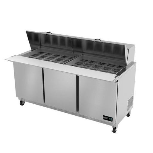 Asber APTM-72-30 72" Three Door Mega Top Sandwich/Salad Prep Table - Top Restaurant Supplies