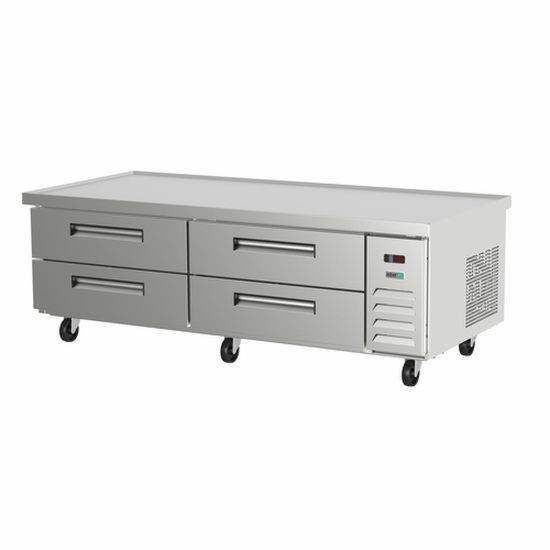 Asber ACBR-72 72" Chef Base Refrigerated Equipment Stand - Top Restaurant Supplies