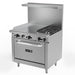 Asber AEMR-G24-B2-36-H-NG 36" 2 Burner Natural Gas Restaurant Range with Oven and 24" Griddle - 138,000 BTU - Top Restaurant Supplies