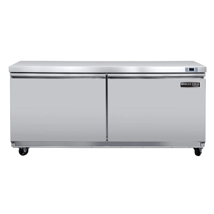 Congelador bajo encimera de 2 puertas Maxx Cold V-Series, en acero inoxidable