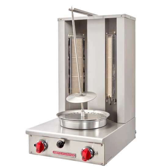 Asador vertical a gas American Range AVB-2-NG de 80 lb, 40 000 BTU