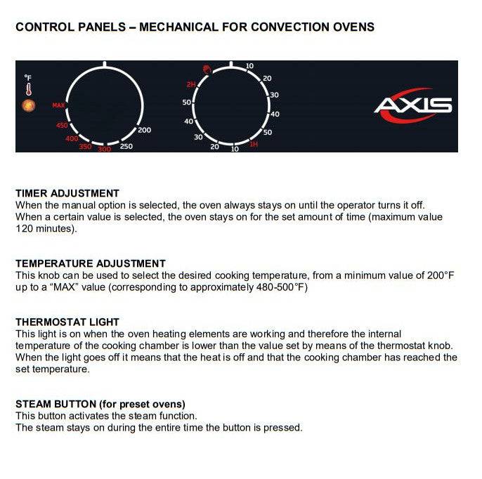 Axis AX-514RH Half Size Convection Oven with Humidity
 Manual Controls - Reversing Fan - 4 shelves - Top Restaurant Supplies