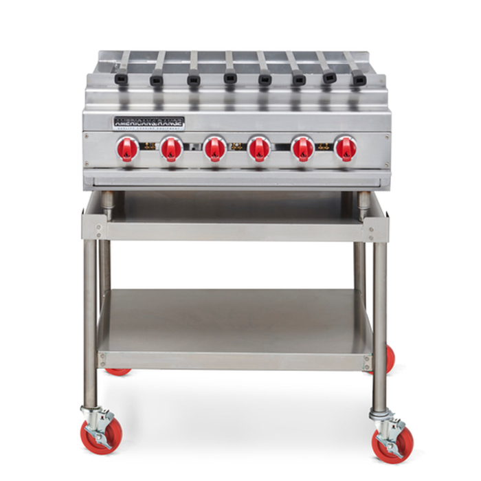 Asador a gas natural para kebab de 24" de ancho ARKB-24 de American Range, sobre encimera, 120 000 BTU