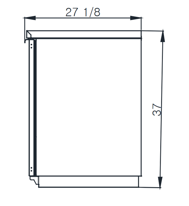 Blue Air BBB59-2BG-HC 2 Glass Doors Back Bar Cooler, Black Finish Exterior, 59" W x 27" D, R-290 Refrigerant - Top Restaurant Supplies