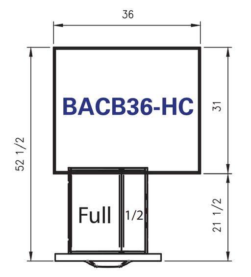 Blue Air BACB36-HC 2 Drawers Chef Base 36", Flat Top, R-290 Refrigerant - Top Restaurant Supplies