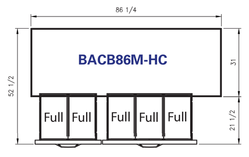Blue Air BACB86M-HC 4 Drawers Chef Base 86", Marine Edge, R-290 Refrigerant - Top Restaurant Supplies