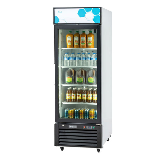MIGALI C-23RM-HC - 23 cu/ft  Reach-in Glass Door Merchandiser Refrigerator - Top Restaurant Supplies