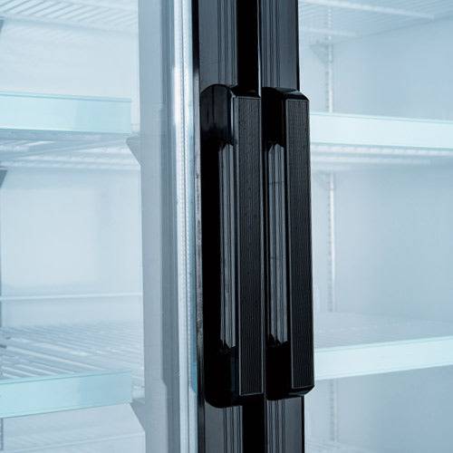 Coldline G80-B 78" Triple Glass Swing Door Merchandising Refrigerator, Black - Top Restaurant Supplies