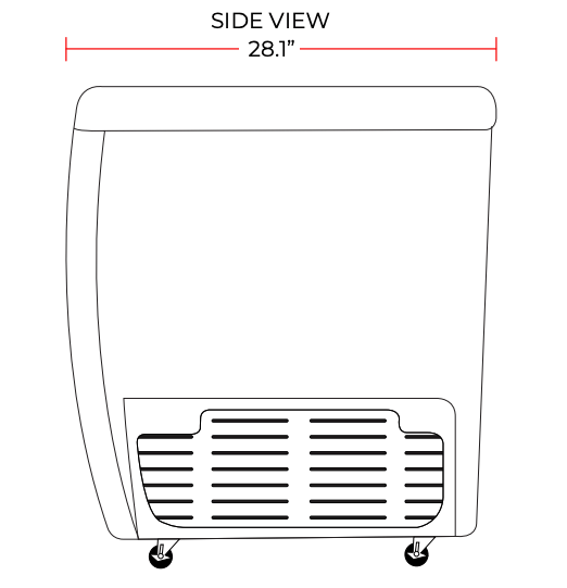 Coldline RI160 26" Flat Sliding Glass Top Lid Chest Freezer, 5.5 Cu. Ft. - Top Restaurant Supplies