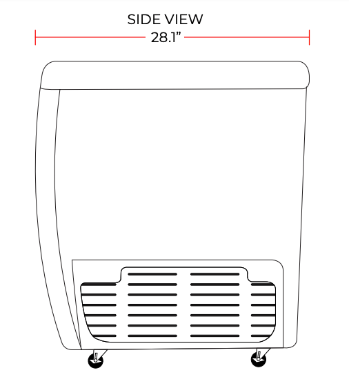 Coldline RI260 40" Flat Sliding Glass Top Lid Chest Freezer, 9.5 Cu. Ft. - Top Restaurant Supplies