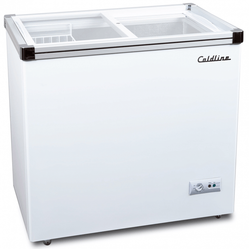 Coldline SD180 34" Flat Glass Top Display Ice Cream Freezer with 1 Basket, ETL - Top Restaurant Supplies