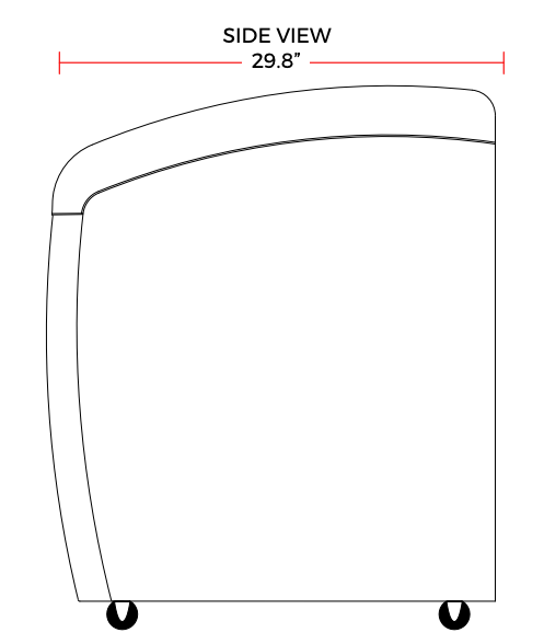Coldline XS500YX 58" Curved Glass Top Display Ice Cream Freezer with LED and 5 Baskets - Top Restaurant Supplies