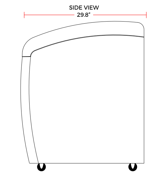Coldline XS700YX 79" Curved Glass Top Display Ice Cream Freezer with LED 6 Baskets - Top Restaurant Supplies