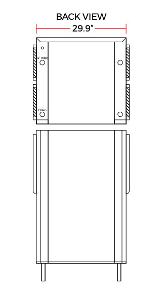 Coldline ICE500M-FA 30" 550 lb. Ice Machine Air Cooled Full Cube Modular with Bin - Top Restaurant Supplies