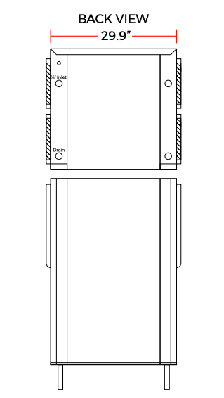 Coldline ICE500M-HA 30" 500 lb. Ice Machine Air Cooled Half Cube Modular with Bin - Top Restaurant Supplies