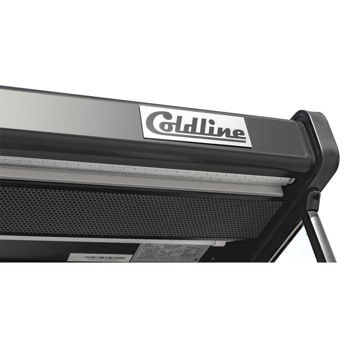 Coldline SOC-76-220-B Open Air Refrigerated Display Merchandiser, 220V, Black, 27.6" Deep, 76" Length - Top Restaurant Supplies - Open Air Merchandiser - Coldline