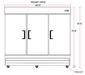 Coldline C-3RE 81" Triple Solid Door Reach-In Refrigerator - Top Restaurant Supplies