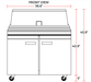 Coldline SMP36 36" Two Door Mega Top Bain Marie Sandwich Prep Refrigerator, 15 Pans - Top Restaurant Supplies