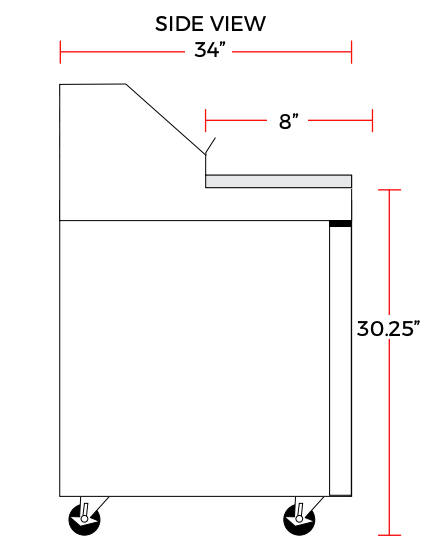 Coldline SMP48 48" Two Door Mega Top Bain Marie Sandwich Prep Refrigerator, 18 Pans - Top Restaurant Supplies