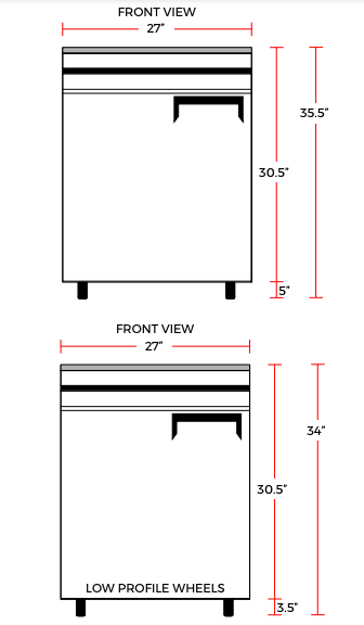 Coldline UC-27F 27" Undercounter Work Top Freezer, 6.3 Cu. Ft. - Top Restaurant Supplies