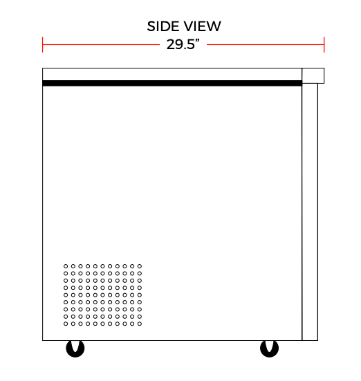 Coldline UC-27F 27" Undercounter Work Top Freezer, 6.3 Cu. Ft. - Top Restaurant Supplies