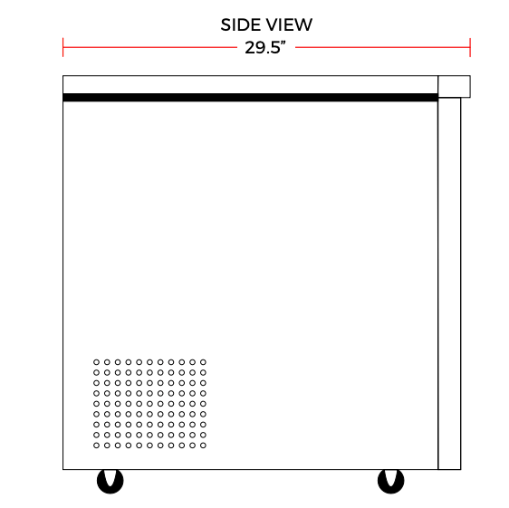 Coldline UC-36F 36" Undercounter Work Top Freezer, 8.2 Cu. Ft. - Top Restaurant Supplies