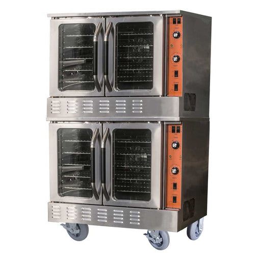 Cookline CC100-DBL 38" Gas Double Deck Full-Size Convection Oven, 108,000 BTU - Top Restaurant Supplies