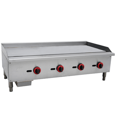 Cookline CGG-48M 48" 4 Burner Gas Countertop Griddle with Manual Controls, 120,000 BTU - Top Restaurant Supplies