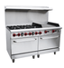 Cookline CR60-24G-NG 60" 6 Burner Natural Gas Range with 2 Ovens with 24" Griddle - Top Restaurant Supplies
