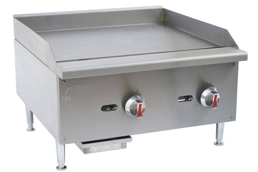 Cookline CGG-24M 24" Gas Countertop Griddle with Manual Controls, 60,000 BTU - Top Restaurant Supplies