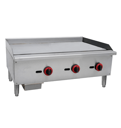 Cookline CGG-36M 36" Gas Countertop Griddle with Manual Controls, 90,000 BTU - Top Restaurant Supplies