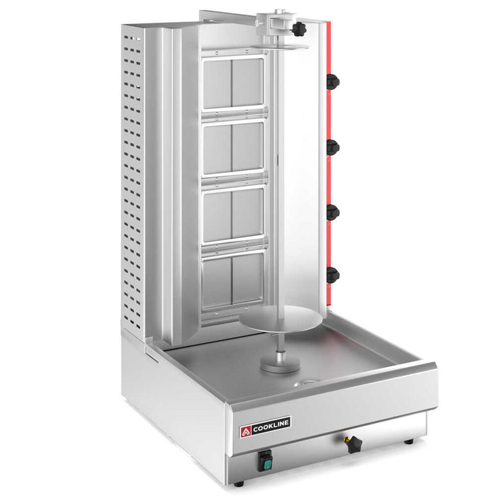 Cookline 4G Gas Vertical Gyro Shawarma Broiler, 52,000 BTU, 120 lb Capacity - Top Restaurant Supplies - Gyro Shawarma Broiler - Cookline