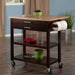 Langdon Kitchen Cart; Drop Leaf; Cappuccino and Natural - Top Restaurant Supplies -  - Doba