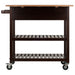 Langdon Kitchen Cart; Drop Leaf; Cappuccino and Natural - Top Restaurant Supplies -  - Doba