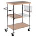 Madera Utility Kitchen Cart; Bamboo and Chrome - Top Restaurant Supplies -  - Doba
