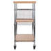 Madera Utility Kitchen Cart; Bamboo and Chrome - Top Restaurant Supplies -  - Doba