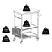 Madera Utility Kitchen Cart; Bamboo and Chrome - Top Restaurant Supplies -  - Doba