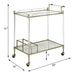 ACME Cirro Serving Cart in Antique Mirror & Wire Brass AC00160 - Top Restaurant Supplies -  - Doba