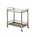 ACME Matiesen Serving Cart, Antique Gold & Clear Glass 98350 - Top Restaurant Supplies -  - Doba