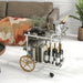 2-Tier Tempered Glass Bar Cart with 2 Large Aluminum Wheels and 2 Rolling Casters - Top Restaurant Supplies -  - Doba