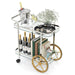 2-Tier Tempered Glass Bar Cart with 2 Large Aluminum Wheels and 2 Rolling Casters - Top Restaurant Supplies -  - Doba
