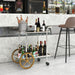 2-Tier Tempered Glass Bar Cart with 2 Large Aluminum Wheels and 2 Rolling Casters - Top Restaurant Supplies -  - Doba