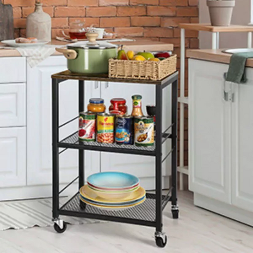 2 Tier Organizer Cart on Casters Dark Black - Top Restaurant Supplies -  - Doba