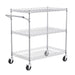 VEVOR 3-Tier Utility Cart Rolling Cart on Wheels 30"x18"x32.4" 661 LBS 6 Hooks - Top Restaurant Supplies -  - Doba