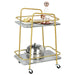 2-tier Kitchen Rolling Cart with Steel Frame and Lockable Casters - Top Restaurant Supplies -  - Doba