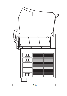 Donper USA XC112 Frozen Beverage Machine - Single 3.2 Gal Unit - Top Restaurant Supplies